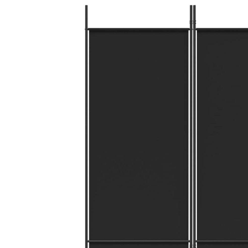 Produktbild för Rumsavdelare 6 paneler svart 300x220 cm tyg