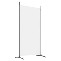 Produktbild för Rumsavdelare 2 panel vit 175x180 cm tyg