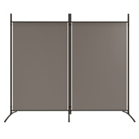 Miniatyr av produktbild för Rumsavdelare 2 paneler antracit 175x180 cm tyg