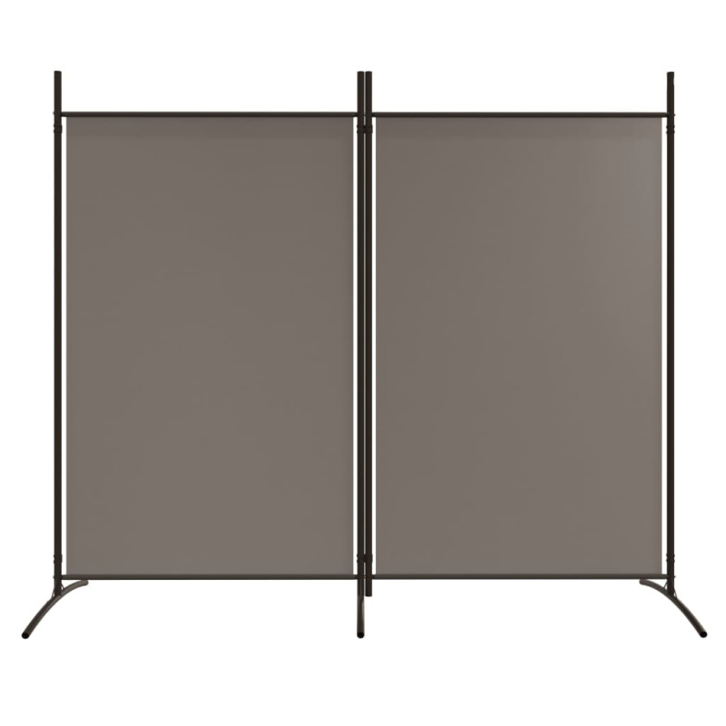Produktbild för Rumsavdelare 2 paneler antracit 175x180 cm tyg