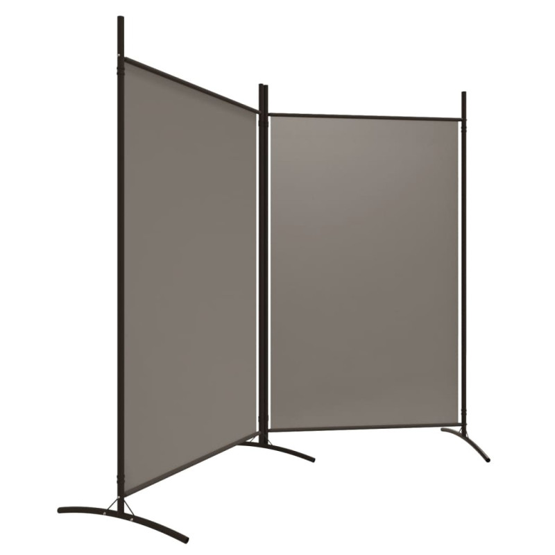 Produktbild för Rumsavdelare 2 paneler antracit 175x180 cm tyg