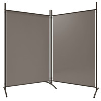 Miniatyr av produktbild för Rumsavdelare 2 paneler antracit 175x180 cm tyg