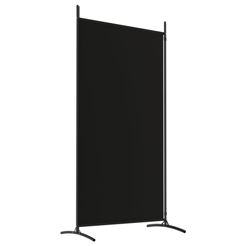 Produktbild för Rumsavdelare 2 panel svart 175x180 cm tyg