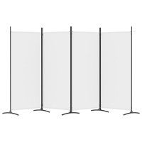 Miniatyr av produktbild för Rumsavdelare 4 paneler vit 346x180 cm tyg
