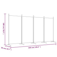 Miniatyr av produktbild för Rumsavdelare 4 paneler antracit 346x180 cm tyg