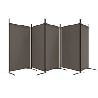 Miniatyr av produktbild för Rumsavdelare 5 paneler antracit 433x180 cm tyg