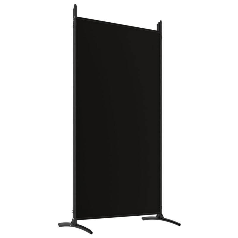 Produktbild för Rumsavdelare 5 paneler svart 433x180 cm tyg