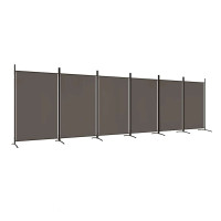 Produktbild för Rumsavdelare 6 paneler antracit 520x180 cm tyg