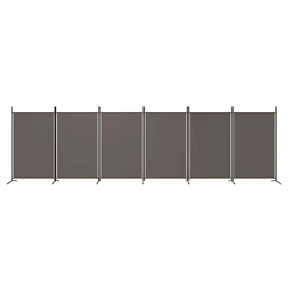 Produktbild för Rumsavdelare 6 paneler antracit 520x180 cm tyg