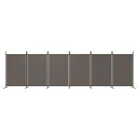 Produktbild för Rumsavdelare 6 paneler antracit 520x180 cm tyg