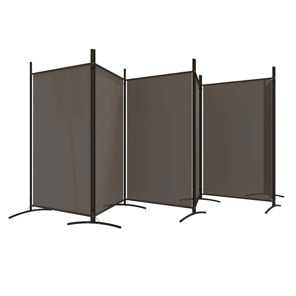 Produktbild för Rumsavdelare 6 paneler antracit 520x180 cm tyg