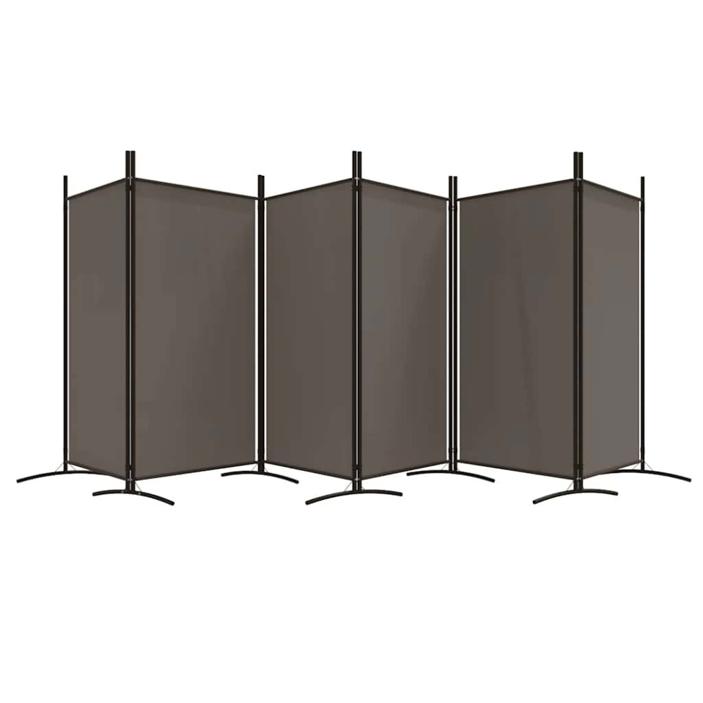 Produktbild för Rumsavdelare 6 paneler antracit 520x180 cm tyg
