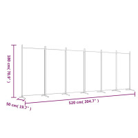 Produktbild för Rumsavdelare 6 paneler antracit 520x180 cm tyg