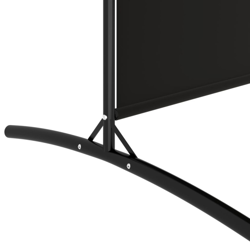Produktbild för Rumsavdelare 6 paneler svart 520x180 cm tyg
