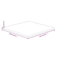 Produktbild för Fyrkantig bordsskiva 90x90x1,5 cm obehandlat massiv ek