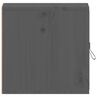 Produktbild för Väggskåp 2 st grå 31,5x30x30 cm massiv furu