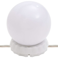 Produktbild för Sminkbord med LED vit 95x50x133,5 cm massiv furu
