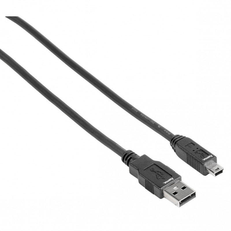 Produktbild för Kabel USB A-USB B Mini B5-pin Svart 1.8m