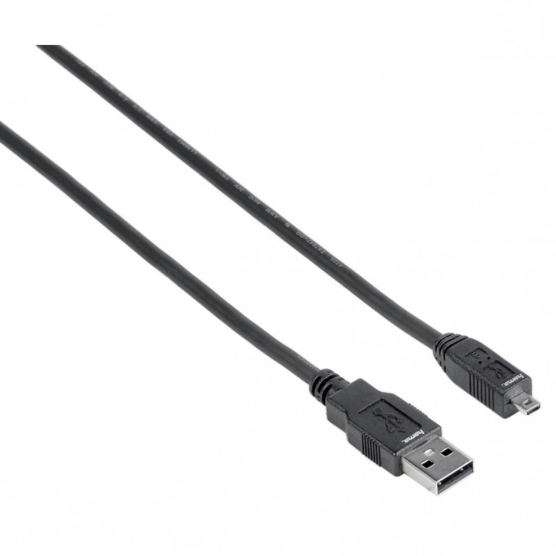 Produktbild för Kabel USB A-USB Mini B8 Svart 1.8m