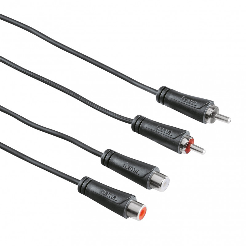 Produktbild för Kabel Audio 2xRCA-2xRCA Förlängning Svart 1.5m