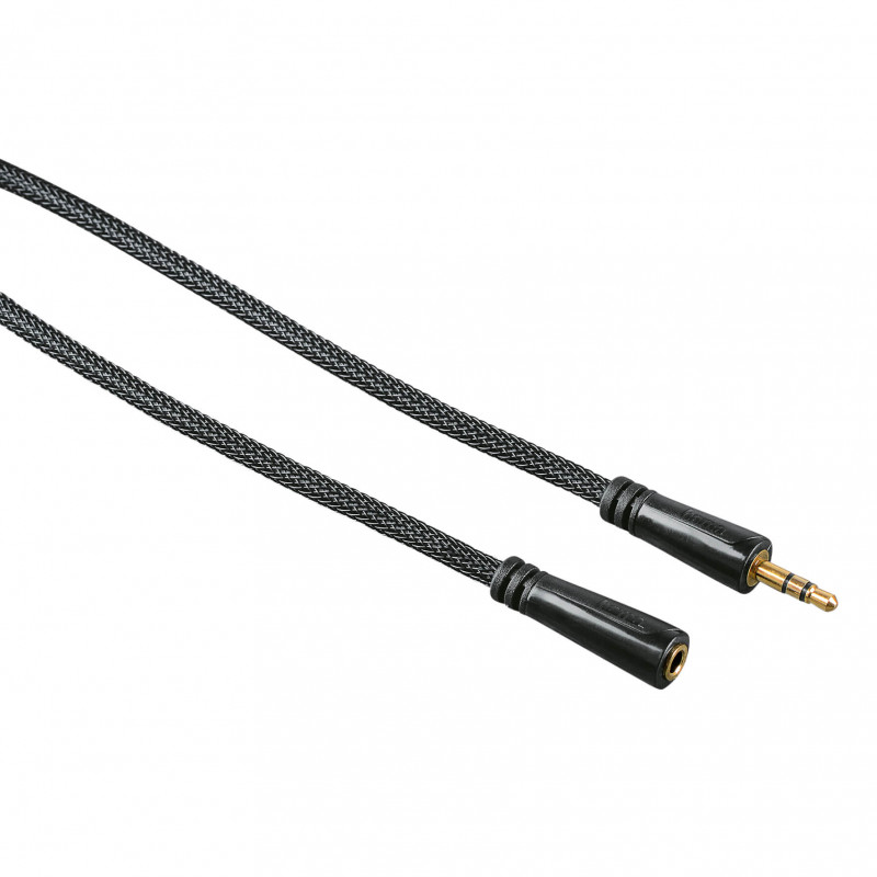 Produktbild för Kabel Audio 3.5mm-3.5mm Förlängning Guld Svart 3m
