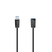 Hama Kabel USB-förlängning 3.0 5 Gbit/s 1.5m Svart