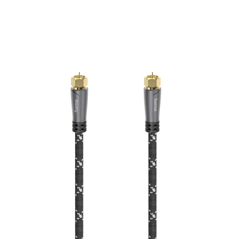 Produktbild för Antenna Cable SAT 120dB F-F Black/Grey 1.5m