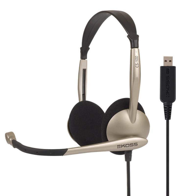 Produktbild för Headset CS100 On-Ear USB Guld/Svart