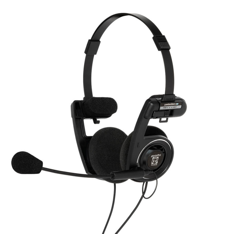 Produktbild för Hörlur PortaPro Communication Headset On-Ear Mic Svart