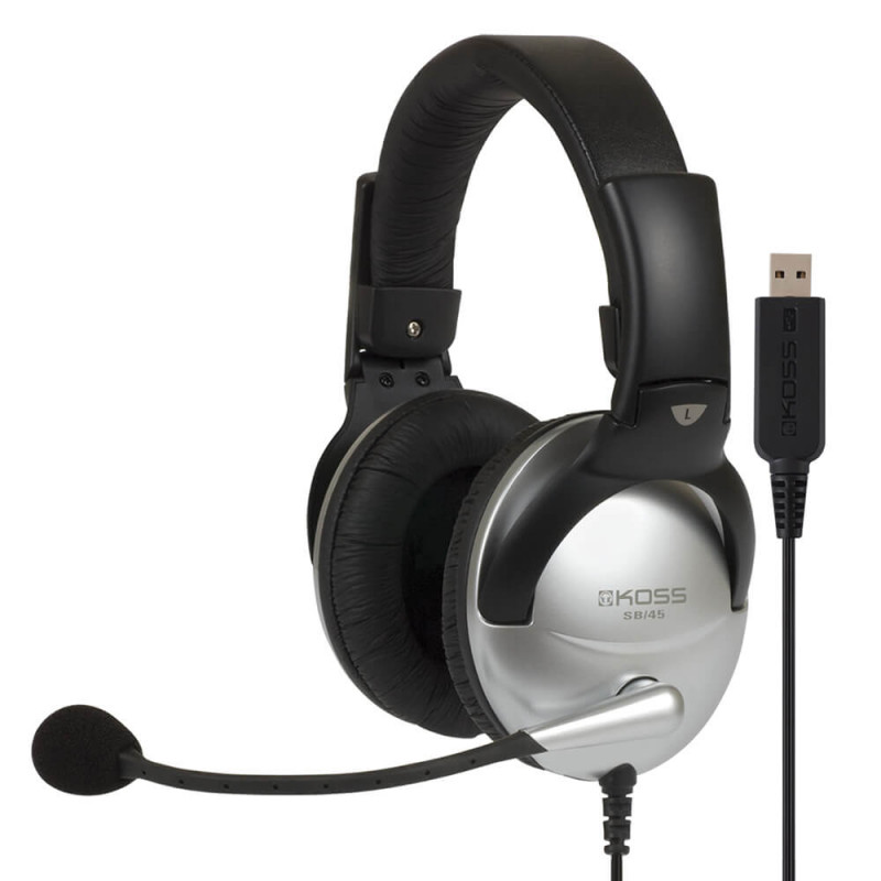Produktbild för Headset SB45 USB On-Ear Silver/Svart