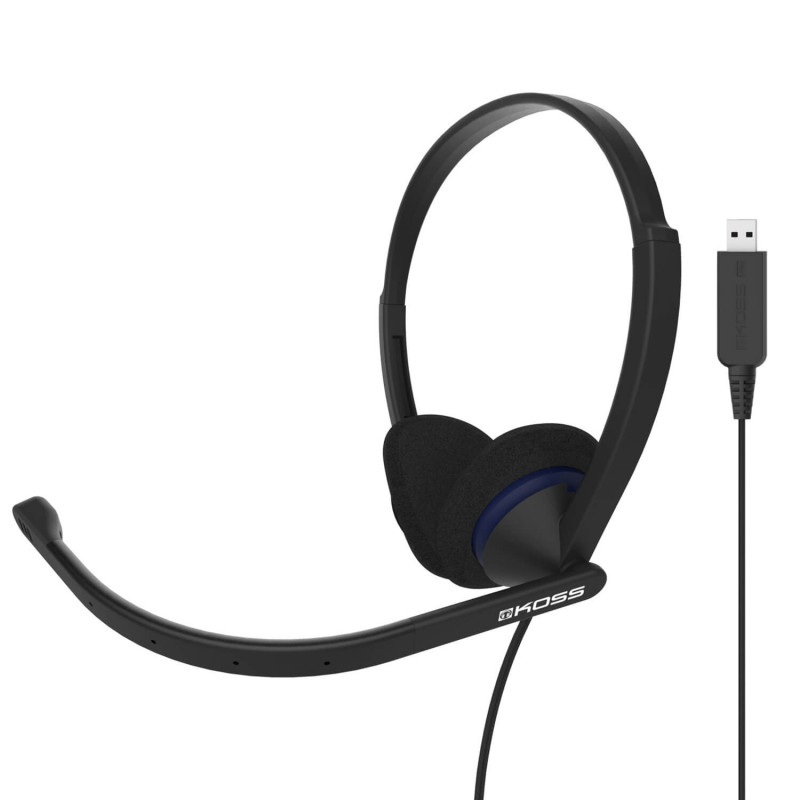 Produktbild för Headset CS200-USB On-Ear Mic Svart