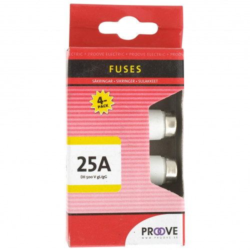 PROOVE Säkring 25A (DII) 4-pack