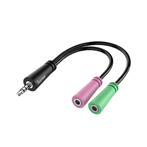 Hama Adapter Audio 3.5 Plug to 2x 3.5 Socket 0.15m