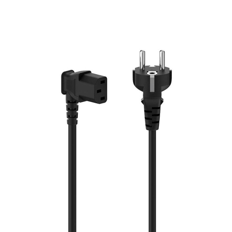Produktbild för Power Cable Angled 3-pole Black 5.0m