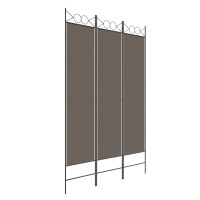 Produktbild för Rumsavdelare 3 paneler antracit 120x200 cm tyg