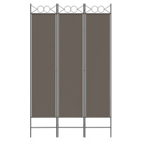 Produktbild för Rumsavdelare 3 paneler antracit 120x200 cm tyg