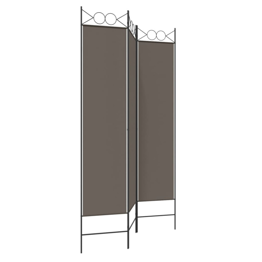 Produktbild för Rumsavdelare 3 paneler antracit 120x200 cm tyg