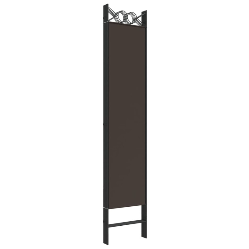 Produktbild för Rumsavdelare 6 paneler brun 240x200 cm tyg