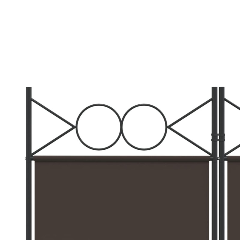 Produktbild för Rumsavdelare 3 paneler brun 120x220 cm tyg