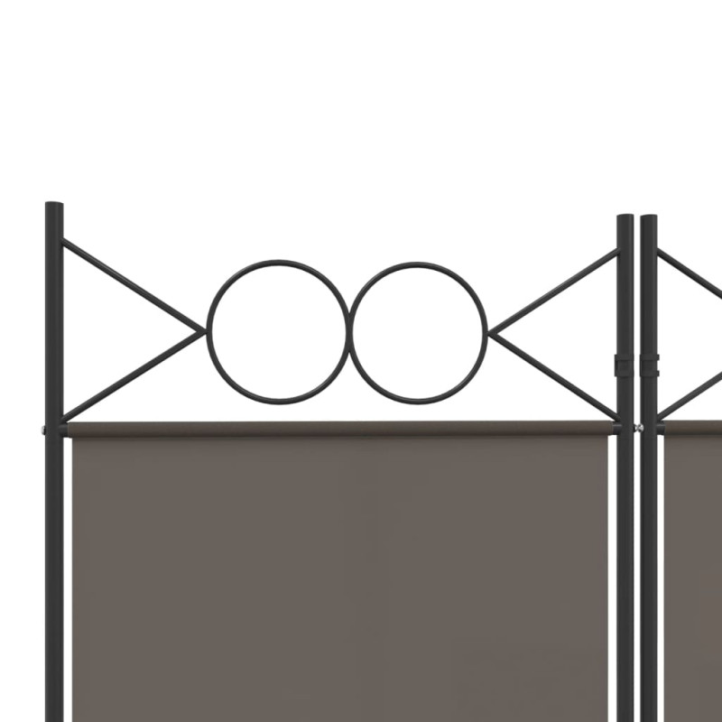 Produktbild för Rumsavdelare 5 paneler antracit 200x220 cm tyg