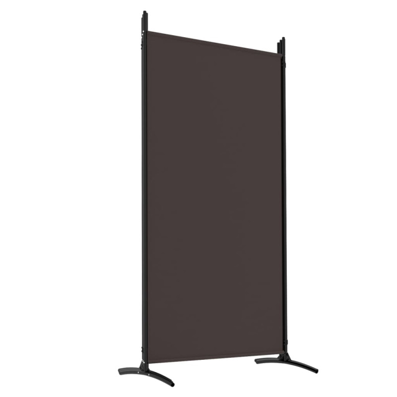 Produktbild för Rumsavdelare 5 paneler brun 433x180 cm tyg