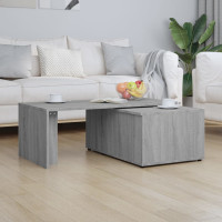 Miniatyr av produktbild för Soffbord grå sonoma 150x50x35 cm konstruerat trä