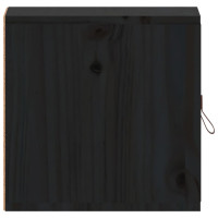 Miniatyr av produktbild för Väggskåp svart 31,5x30x30 cm massiv furu