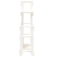 Produktbild för Växtställ vit 92x25x97 cm massiv furu
