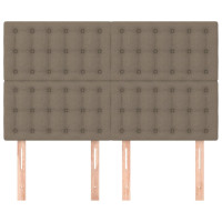 Produktbild för Huvudgavlar 4 st taupe 72x5x78/88 cm tyg