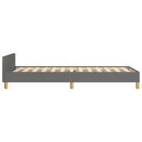 Produktbild för Sängram utan madrass mörkgrå 80x200 cm tyg