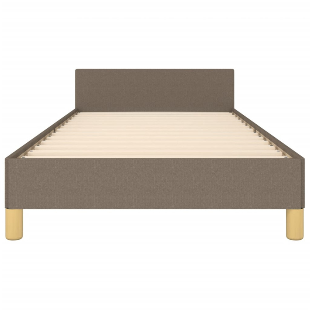 Produktbild för Sängram utan madrass Taupe 80x200cm tyg