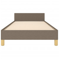 Produktbild för Sängram utan madrass Taupe 80x200cm tyg