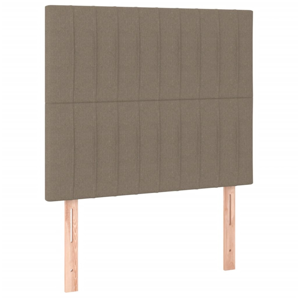 Produktbild för Sängram utan madrass Taupe 80x200cm tyg