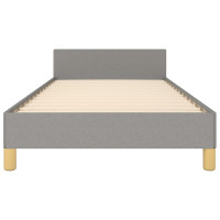 Produktbild för Sängram med huvudgavel ljusgrå 80x200 cm tyg